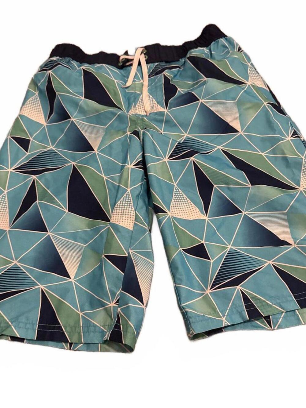 Crazy 8 Boys Swim Trunks XL Geometric Print